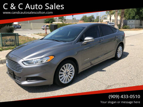 2014 Ford Fusion Hybrid for sale at C & C Auto Sales in Colton CA