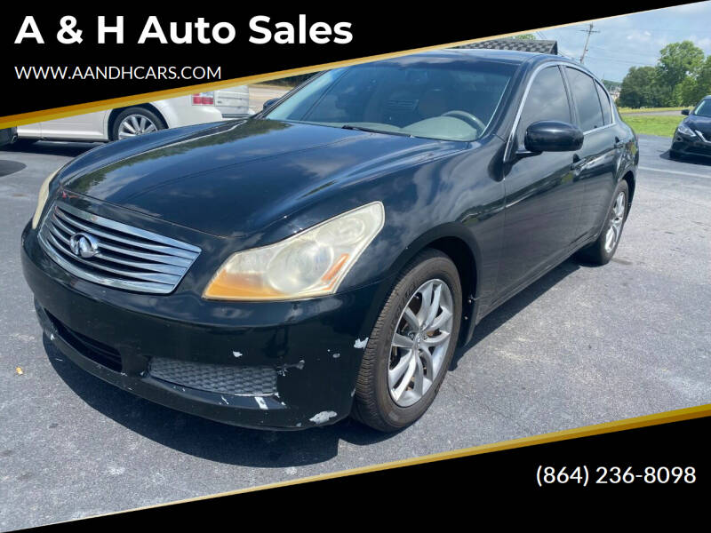 2008 Infiniti G35 for sale at A & H Auto Sales in Greenville SC