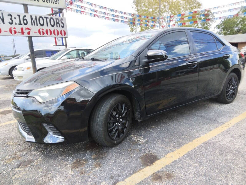 2016 Toyota Corolla for sale at John 3:16 Motors in San Antonio TX