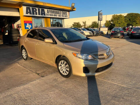 2012 Toyota Corolla for sale at Aria Affordable Cars LLC in Arlington TX