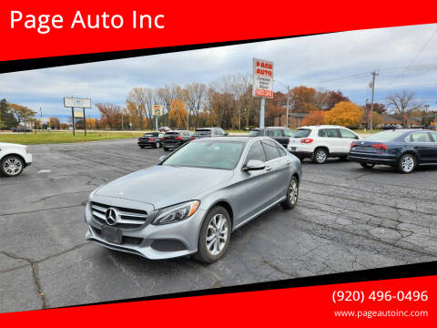 2015 Mercedes-Benz C-Class for sale at Page Auto Inc in Green Bay WI