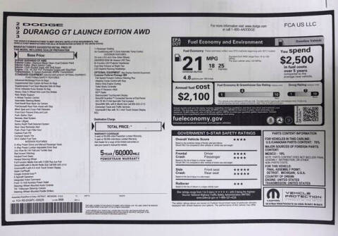 2023 Dodge Durango GT Launch Edition