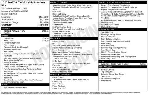 2025 Mazda CX-50 Hybrid Premium Plus