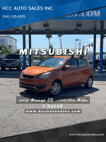 2019 Mitsubishi Mirage for sale at HCC AUTO SALES INC in Sarasota FL