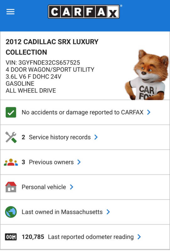 2012 Cadillac SRX Luxury Collection