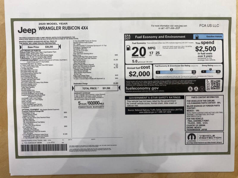 2020 Jeep Wrangler Rubicon