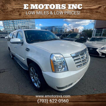 2009 Cadillac Escalade ESV for sale at E Motors INC in Vienna VA