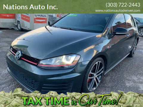 2017 Volkswagen Golf GTI for sale at Nations Auto Inc. in Denver CO