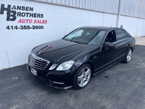 2013 Mercedes-Benz E-Class for sale at HANSEN BROTHERS AUTO SALES in Milwaukee WI