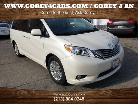 2017 Toyota Sienna for sale at WWW.COREY4CARS.COM / COREY J AN in Los Angeles CA