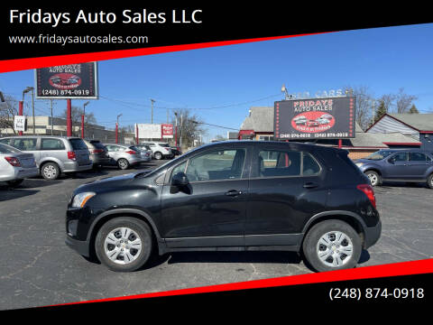2016 Chevrolet Trax for sale at Fridays Auto Sales LLC in Pontiac MI