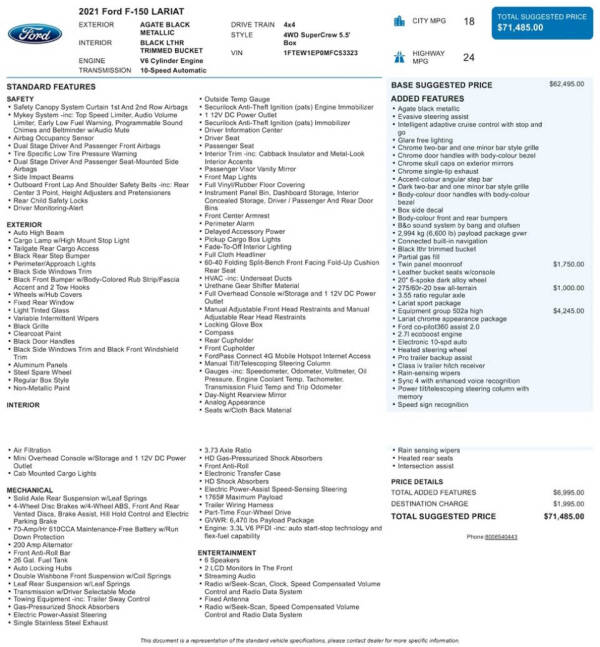2021 Ford F-150 Lariat