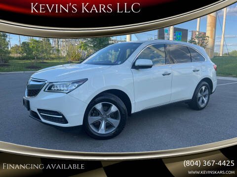 2016 Acura MDX for sale at Kevin's Kars LLC in Richmond VA