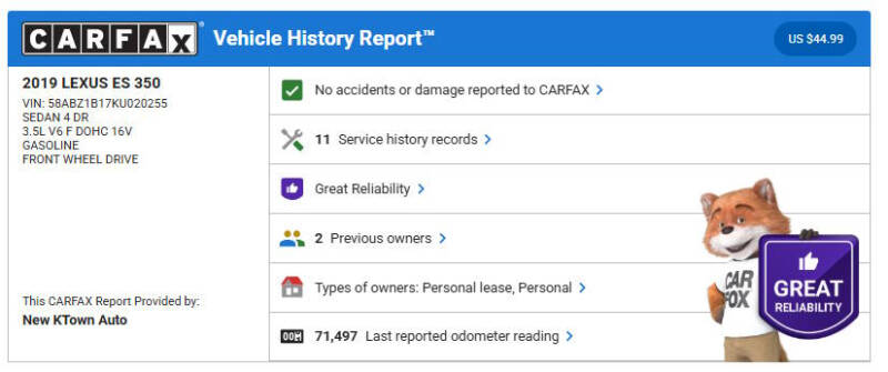 2019 Lexus ES 350 Luxury