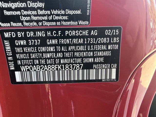 2015 Porsche Cayman GTS