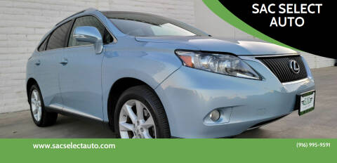 2012 Lexus RX 350 for sale at SAC SELECT AUTO in Sacramento CA