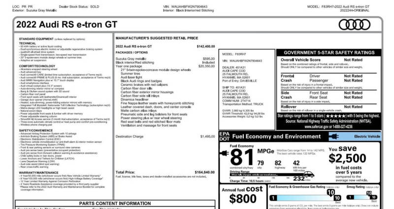 2022 Audi RS e-tron GT quattro