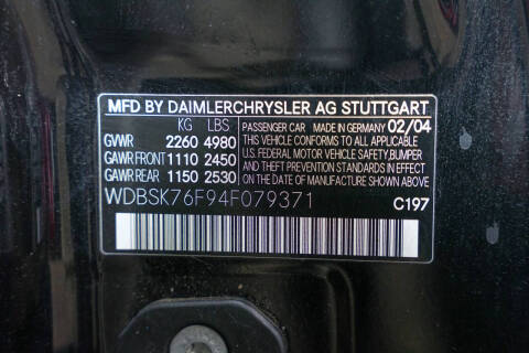 2004 Mercedes-Benz SL-Class SL 600