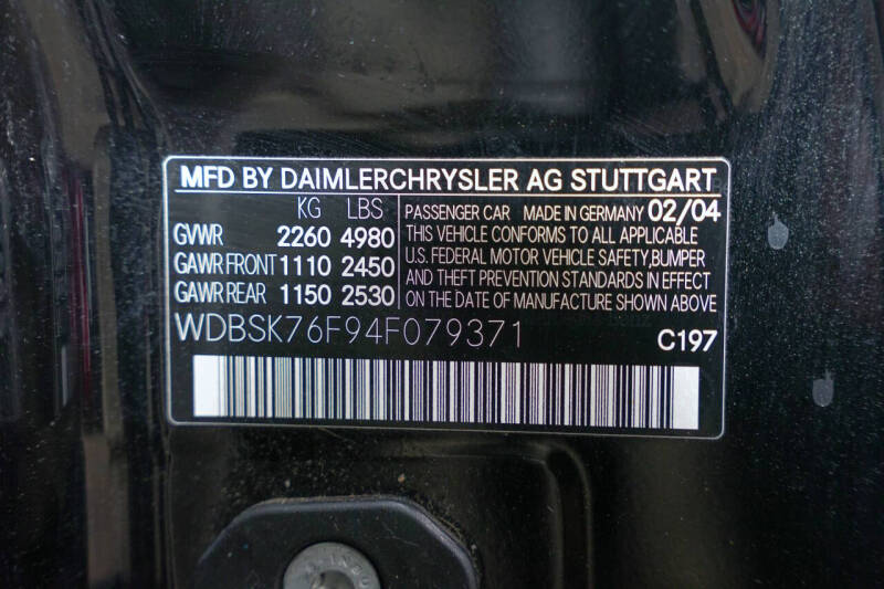 2004 Mercedes-Benz SL-Class SL 600