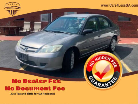 2004 Honda Civic for sale at Cars4Less GA in Alpharetta GA