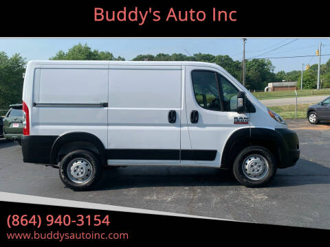 2019 RAM ProMaster Cargo for sale at Buddy's Auto Inc in Pendleton SC