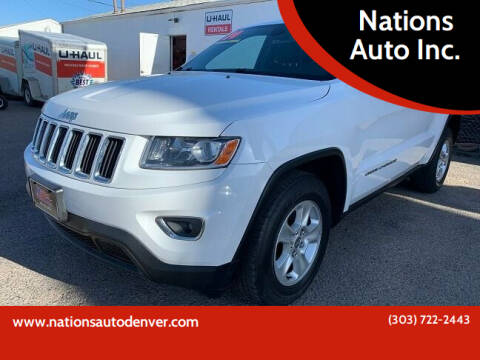 2014 Jeep Grand Cherokee for sale at Nations Auto Inc. in Denver CO