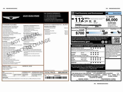 2025 Genesis GV60 Standard