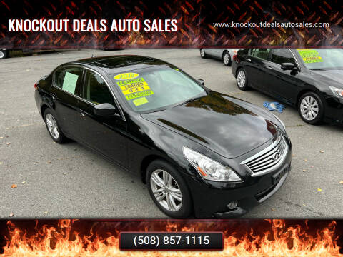 2012 Infiniti G25 Sedan for sale at Knockout Deals Auto Sales in West Bridgewater MA