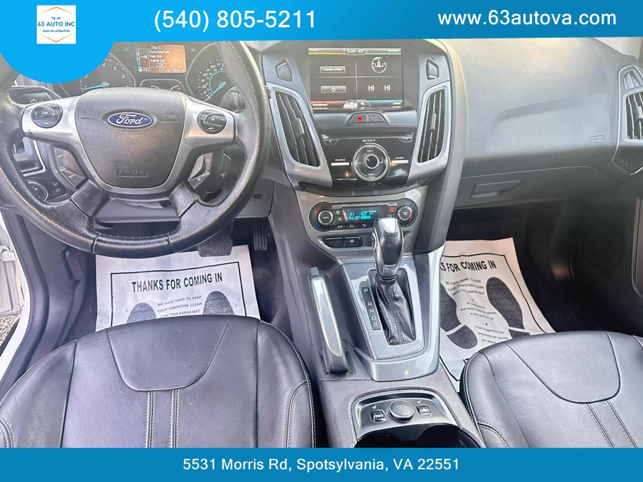 2012 Ford Focus for sale at 63 Auto Inc in Spotsylvania, VA