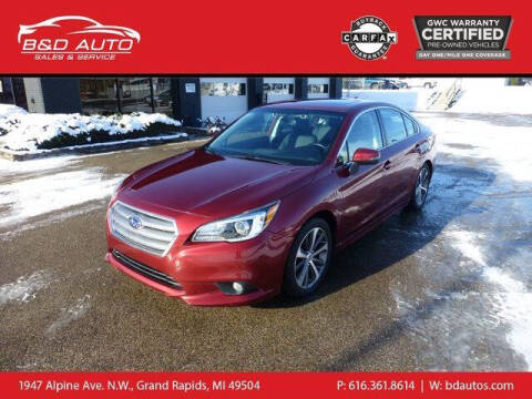 2016 Subaru Legacy for sale at B&D Auto Sales Inc in Grand Rapids MI