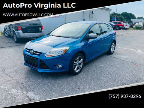 2012 Ford Focus for sale at AutoPro Virginia LLC in Virginia Beach VA
