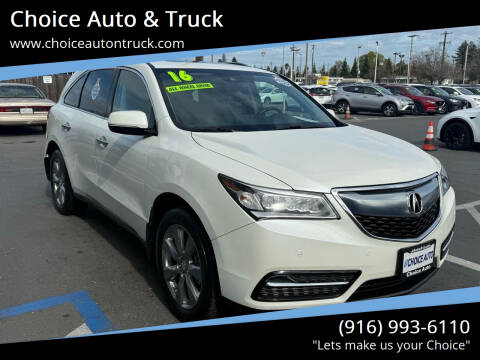 2016 Acura MDX for sale at Choice Auto & Truck in Sacramento CA
