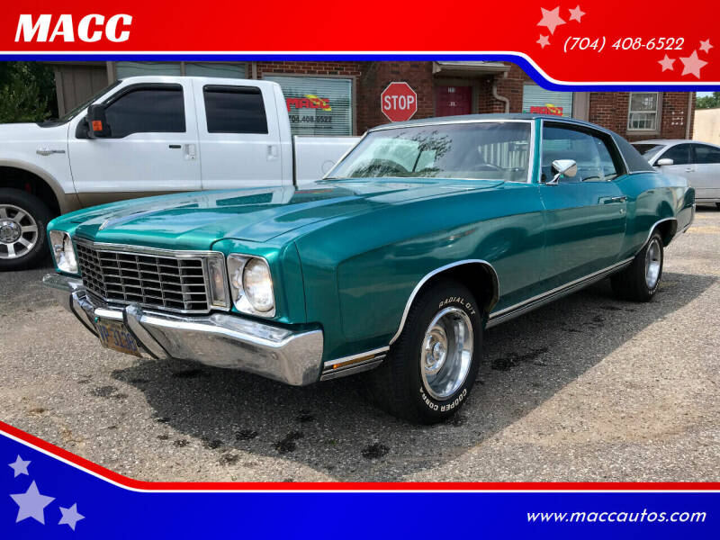 1972 Chevrolet Monte Carlo for sale at MACC in Gastonia NC