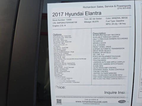 2017 Hyundai Elantra SE