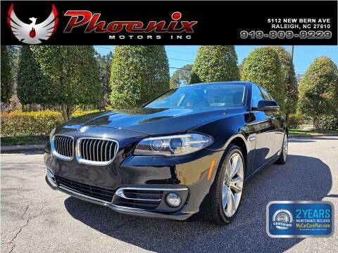 2016 BMW 5 Series for sale at Phoenix Motors Inc in Raleigh NC