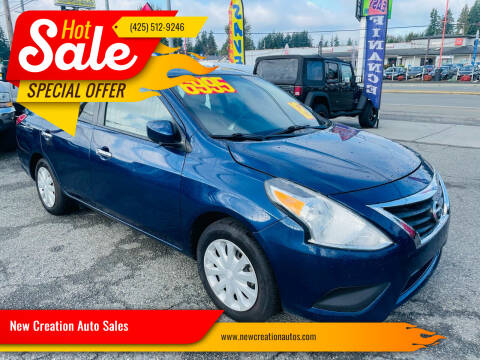 2018 Nissan Versa for sale at New Creation Auto Sales in Everett WA