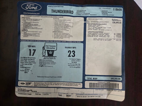 2002 Ford Thunderbird Deluxe