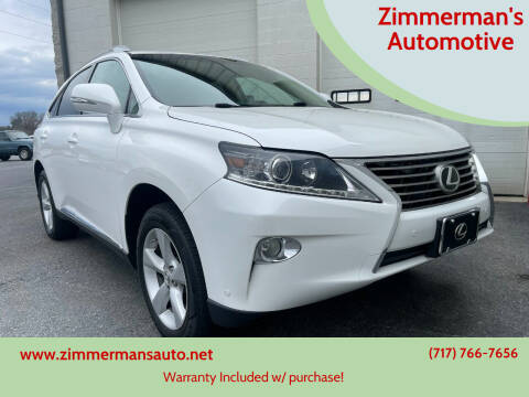 2013 Lexus RX 350 for sale at Zimmerman's Automotive in Mechanicsburg PA