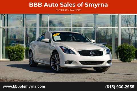 2015 Infiniti Q60 Coupe for sale at BBB Auto Sales of Smyrna in Smyrna TN