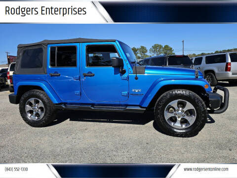 2016 Jeep Wrangler Unlimited for sale at Rodgers Wranglers in North Charleston SC