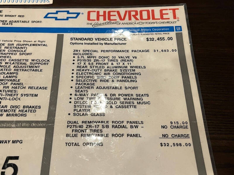 1991 Chevrolet Corvette ZR1