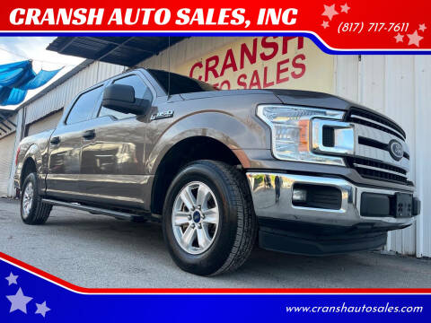 2018 Ford F-150 for sale at CRANSH AUTO SALES, INC in Arlington TX