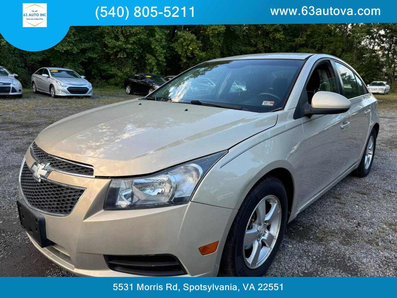 2012 Chevrolet Cruze for sale at 63 Auto Inc in Spotsylvania, VA