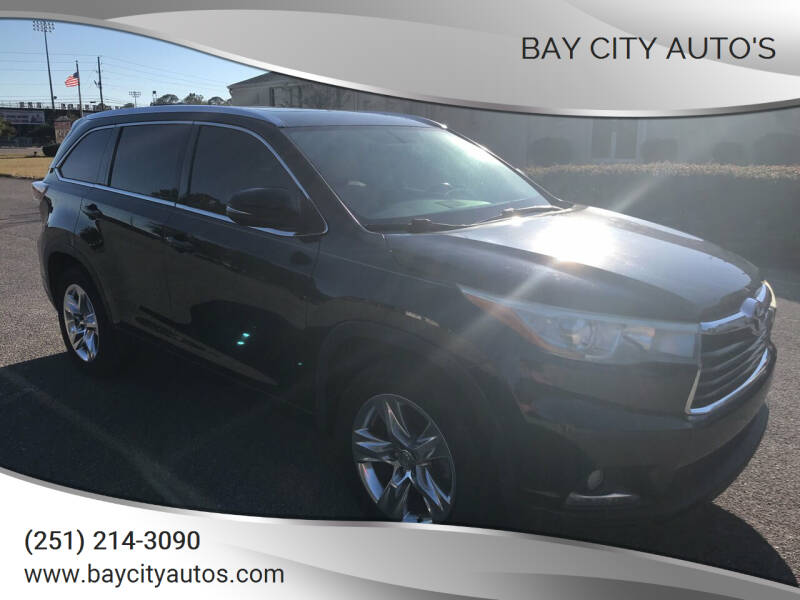 2014 Toyota Highlander for sale at Bay City Auto's in Mobile AL