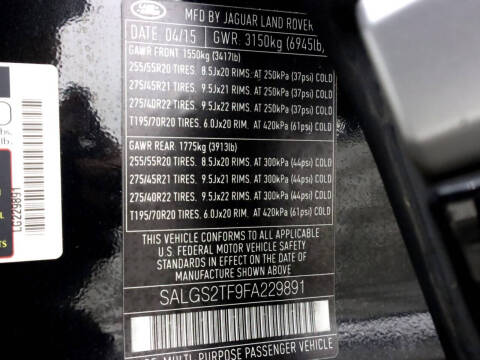 2015 Land Rover Range Rover Supercharged