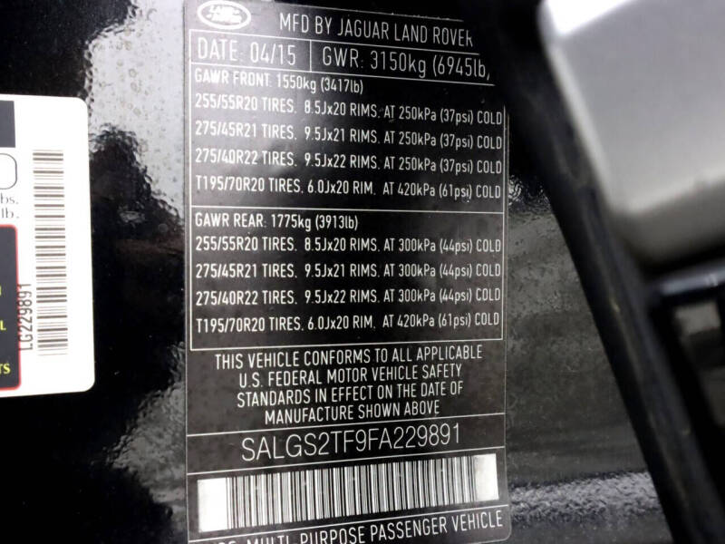 2015 Land Rover Range Rover Supercharged