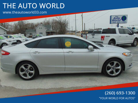 2014 Ford Fusion for sale at THE AUTO WORLD in Churubusco IN