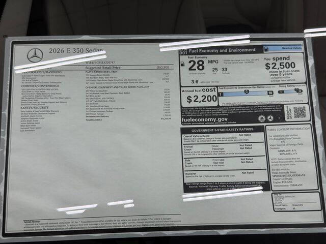 2026 Mercedes-Benz E-Class E 350