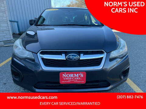 2014 Subaru Impreza for sale at NORM'S USED CARS INC in Wiscasset ME