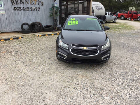 2016 Chevrolet Cruze Limited for sale at Bennett Etc. in Richburg SC